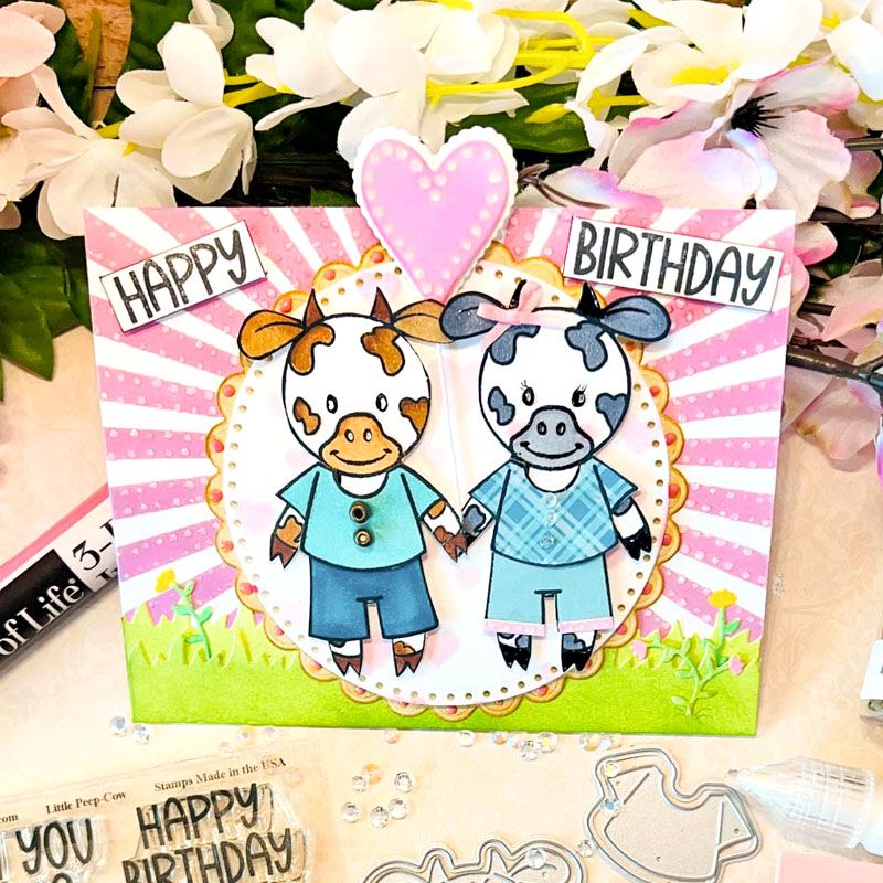 Little Peeps Cow Clear Stamp Set