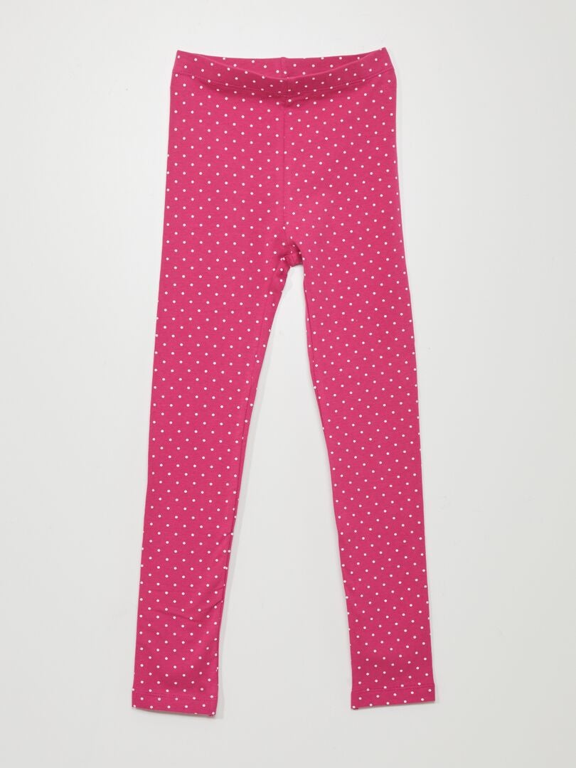 Conjunto de 2 leggings de punto de 2 piezas - ROSA