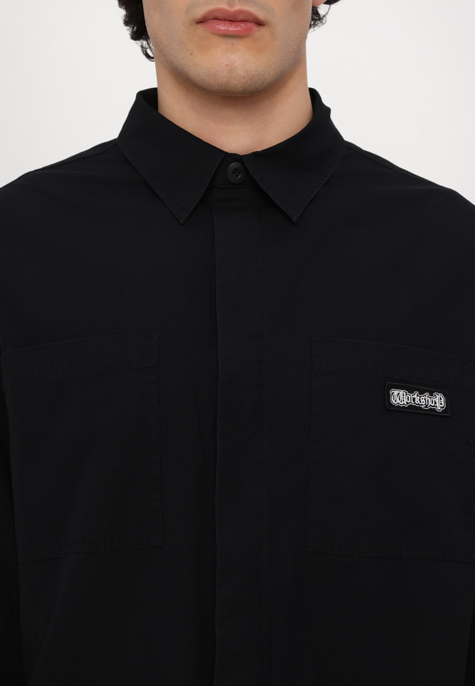 032c INTERMISSION OVERSHIRT UNISEX - Bluse mit Knopfleiste - schwarz