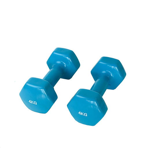  Par färgade hantlar 4 kg
