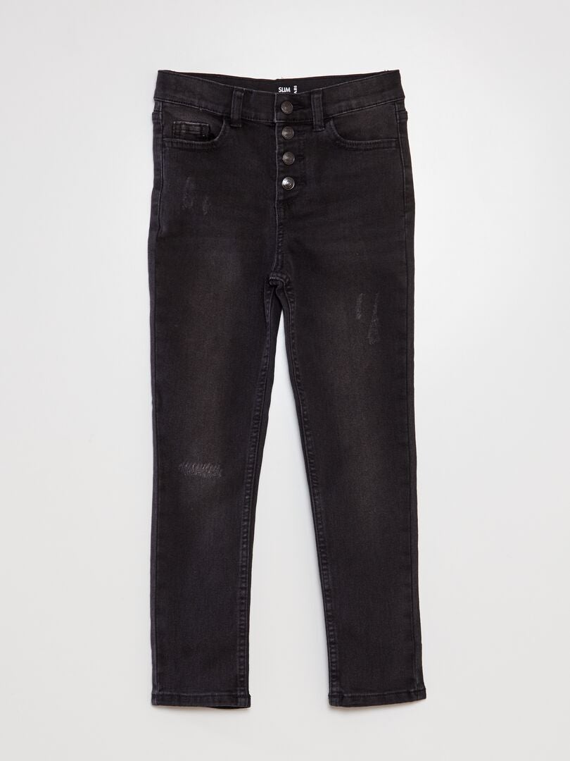 Calça jeans slim - PRETA