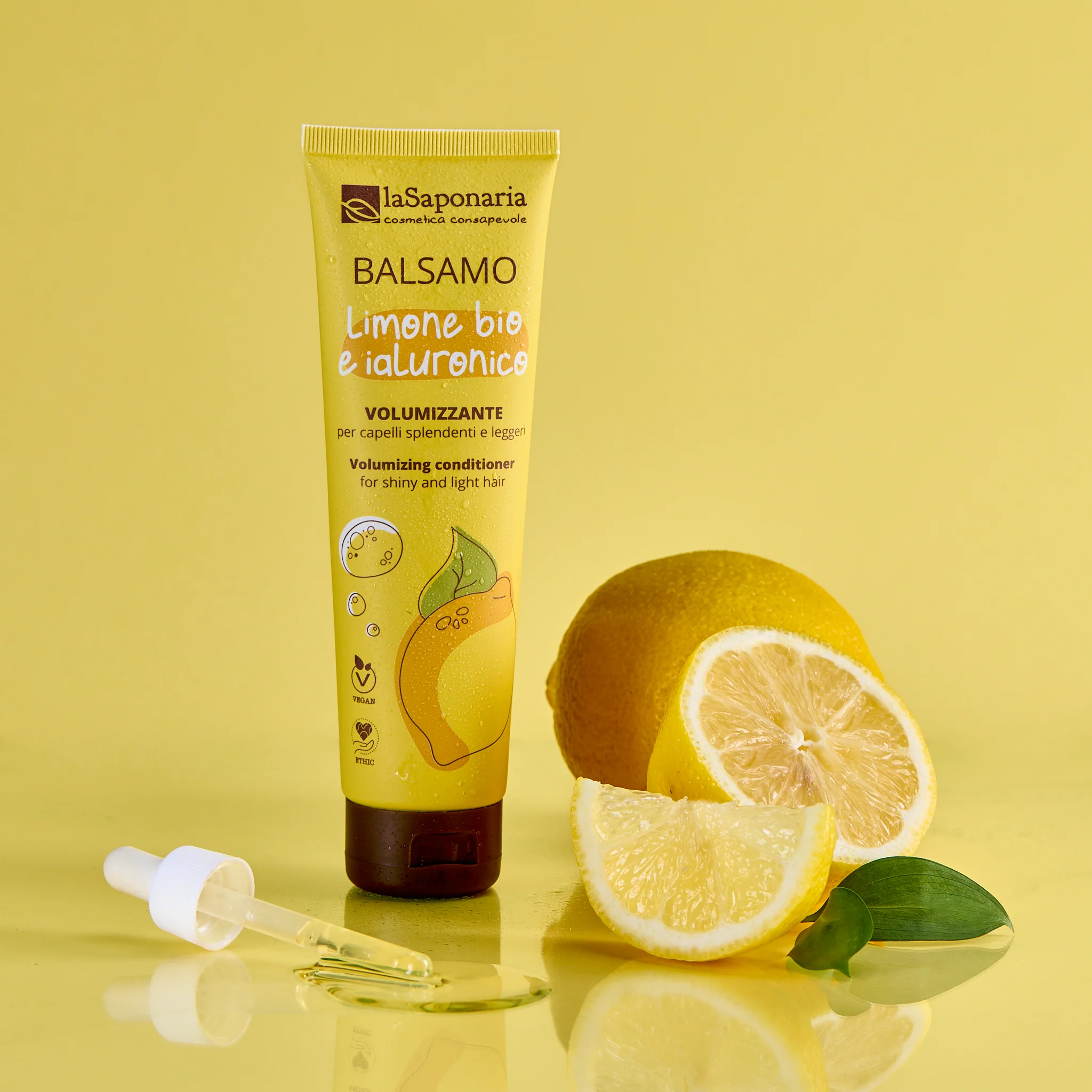 Capelli e Cute Balsamo volumizzante - Limone Bio e Ialuronico - Balsamo Volumizzante Capelli
