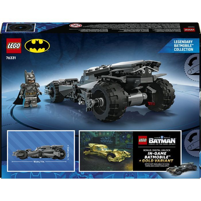 LEGO DC Batman 76331 La Batmobile de Batman v Superman - Jeu de Construction dès 9 ans