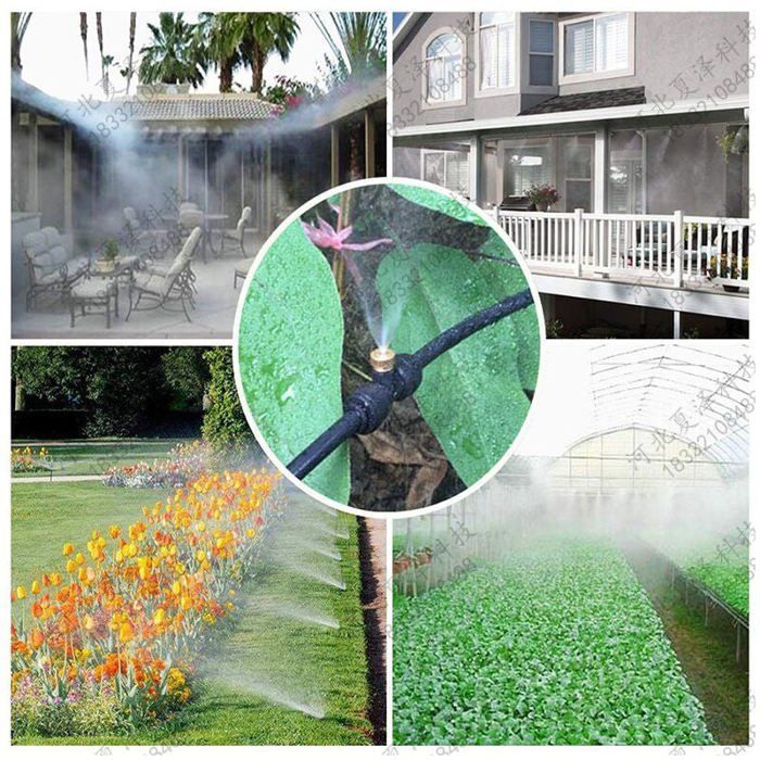 21-piece brass misting kit – DIY outdoor irrigation system for garden and patio.