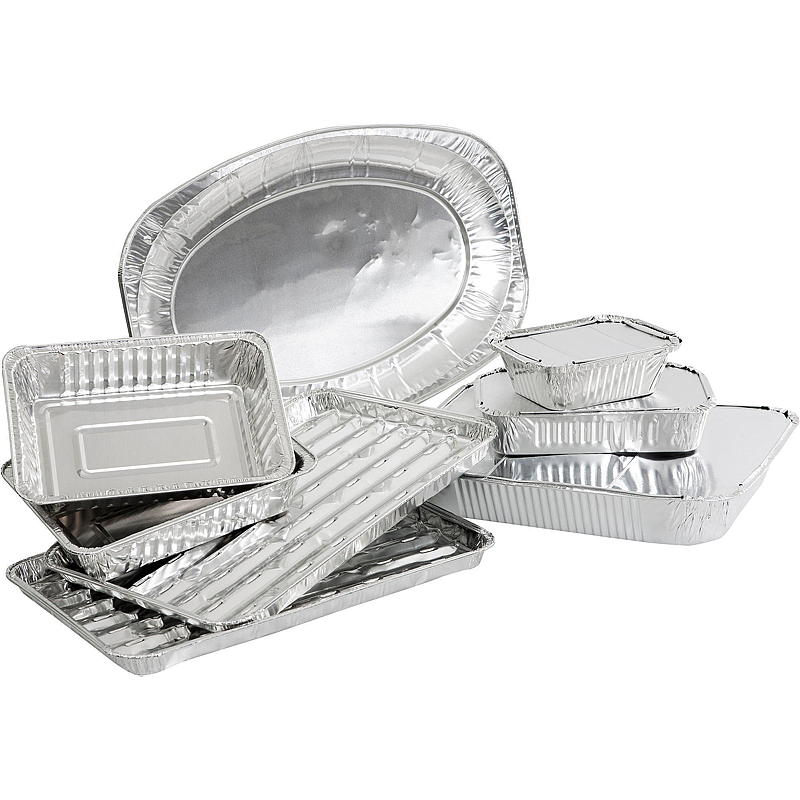 Grillman serveringsbrett 3-pakning 42x29 cm, aluminium
