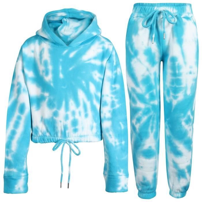 Φόρμα Γυμναστικής Tie-Dye για Κορίτσια (Ηλικίες 5-13) - Μπλε