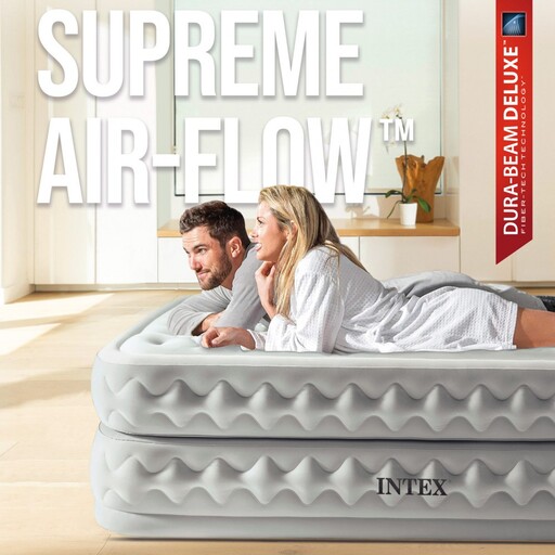 Matelas gonflable double Intex Supreme Air-flow avec technologie Fiber-tech