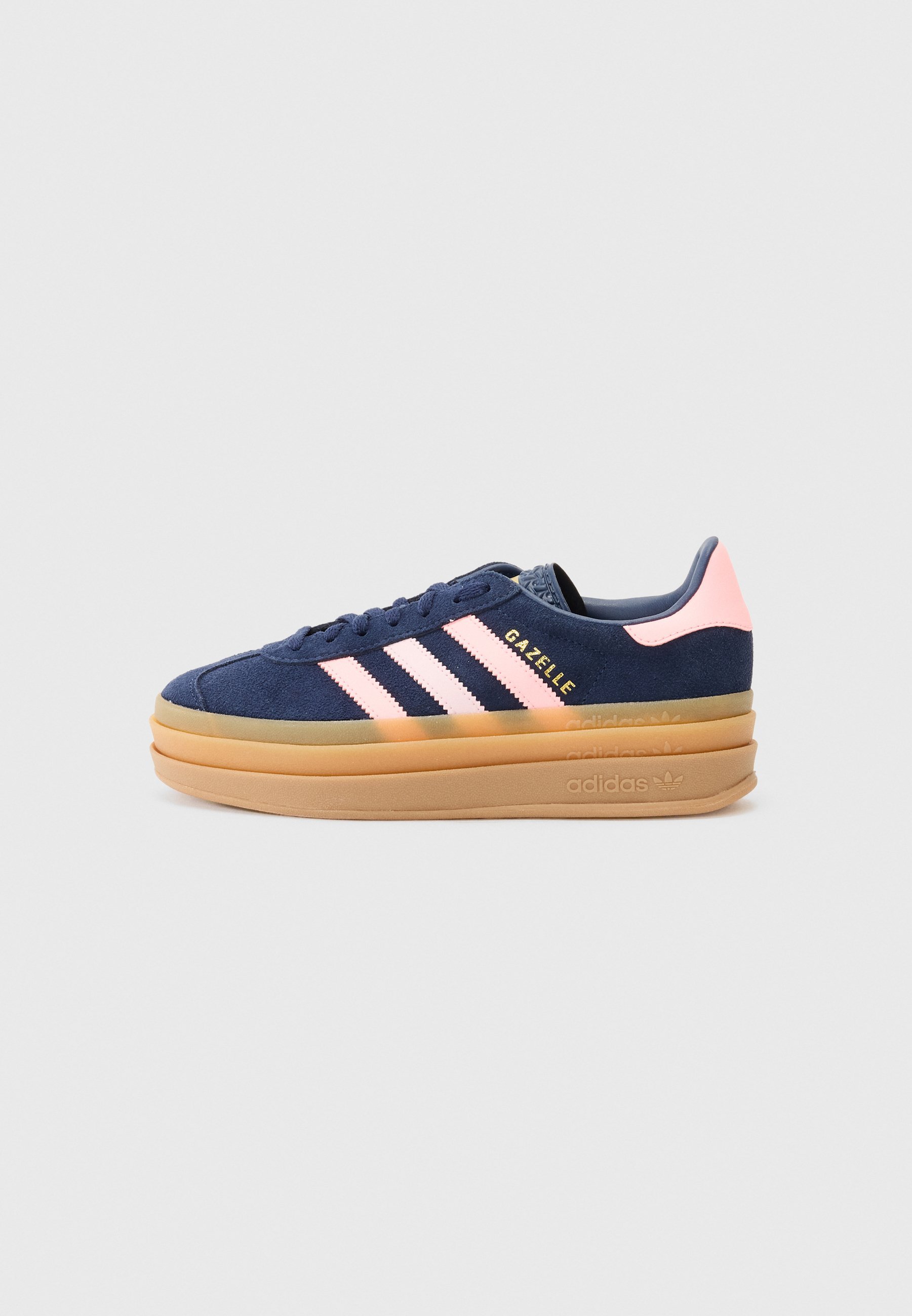 adidas Originals GAZELLE BOLD UNISEX - Sneakers - nacht indigo/glow pink/goudkleurig metallic