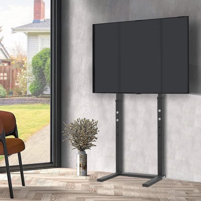 Meuble TV Pied pour LED LCD Ecrans de 32-65 Pouces Fixation VESA 600x400 pour Samsung Sony LG Charge 40kg