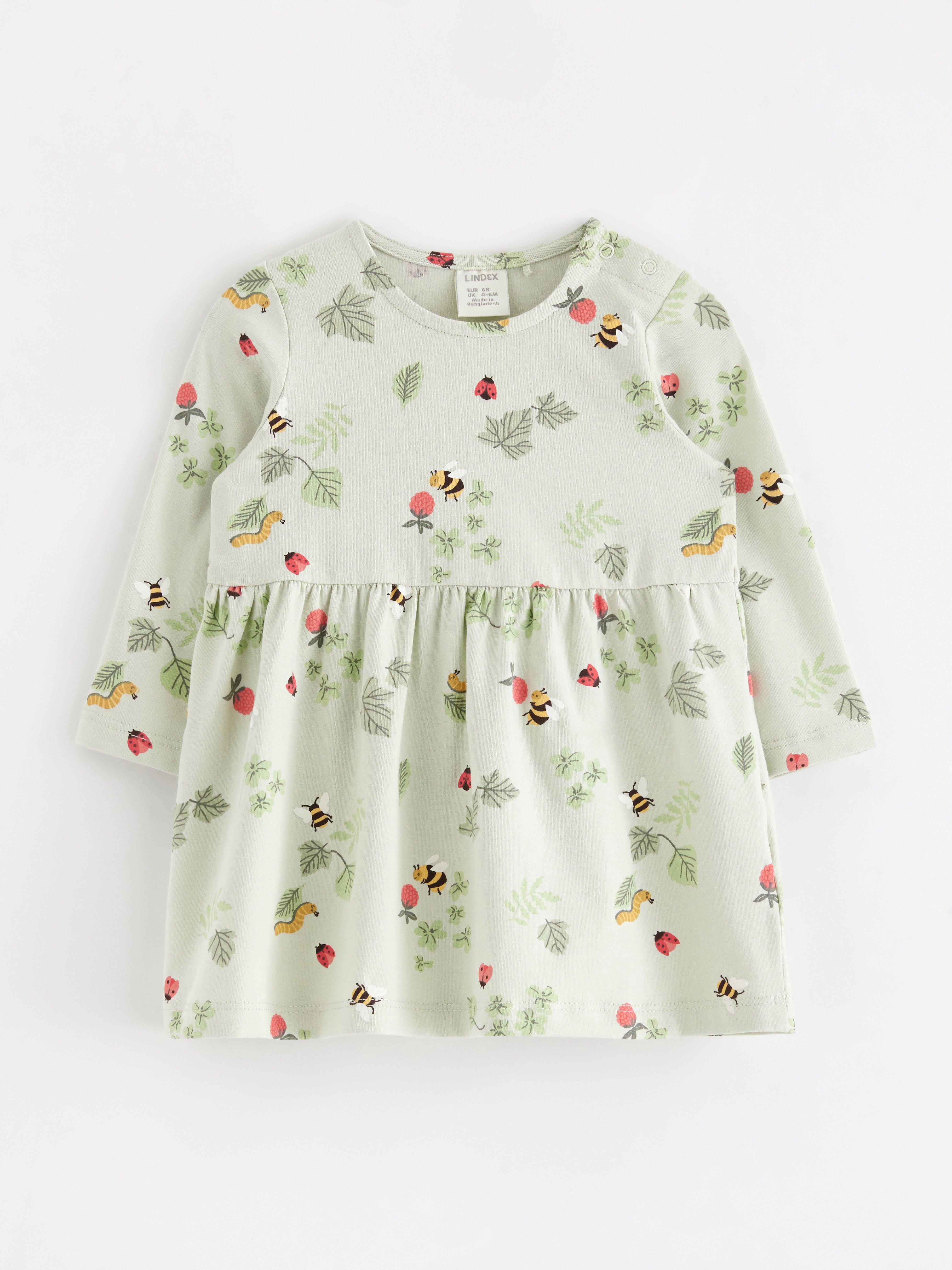 Rochie cu mânecă lungă Verde deschis prăfuit