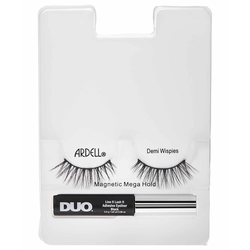 Ardell Faux-cils magnétiques MegaHold Demi Wispies Ardell et Colle Eyeliner Duo