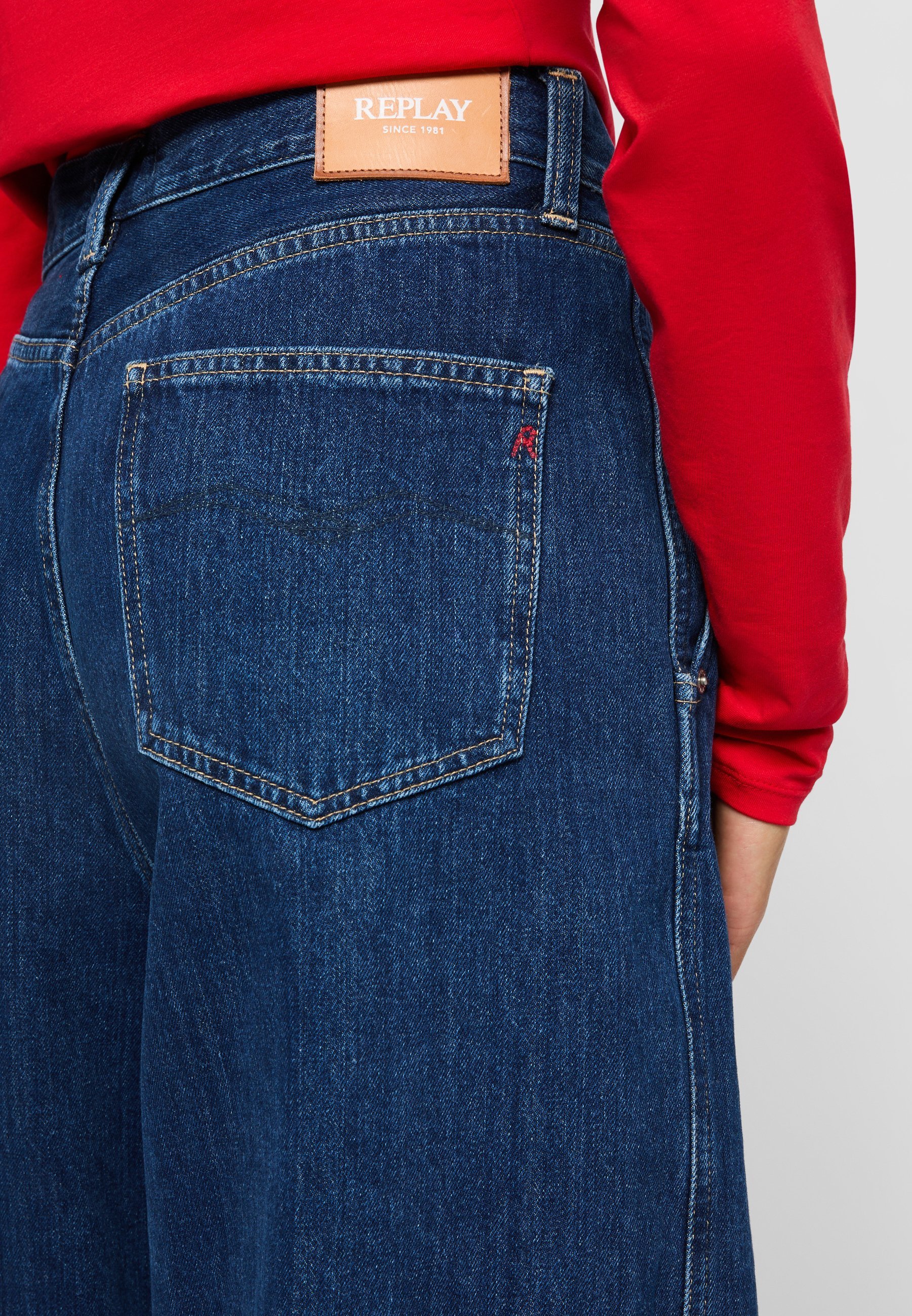 Replay PANTS - Jeansy z prostą nogawką - ciemnoniebieski