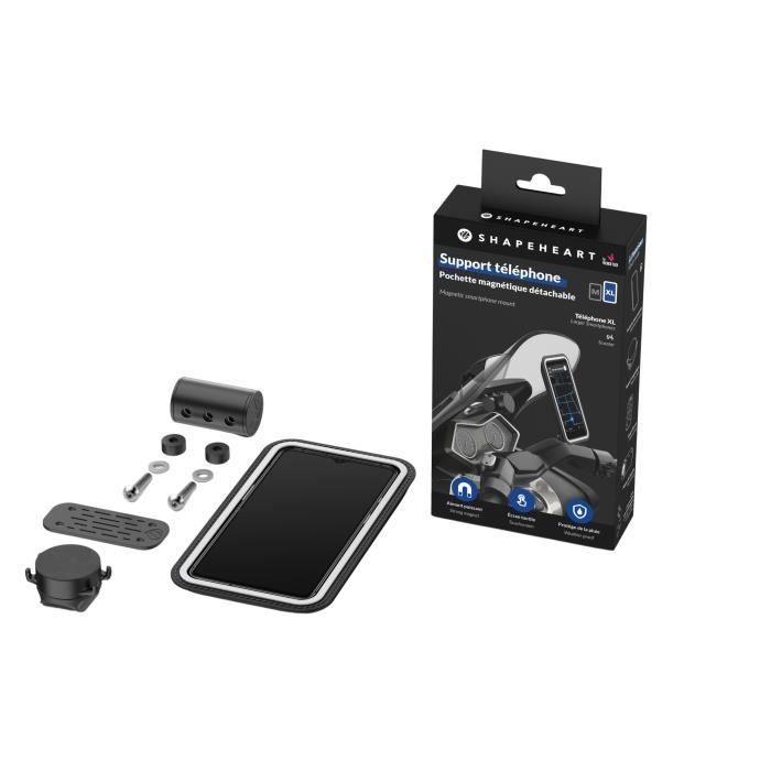 Smartphone holder - Shapeheart - M - Magnetic - Black - Central screw