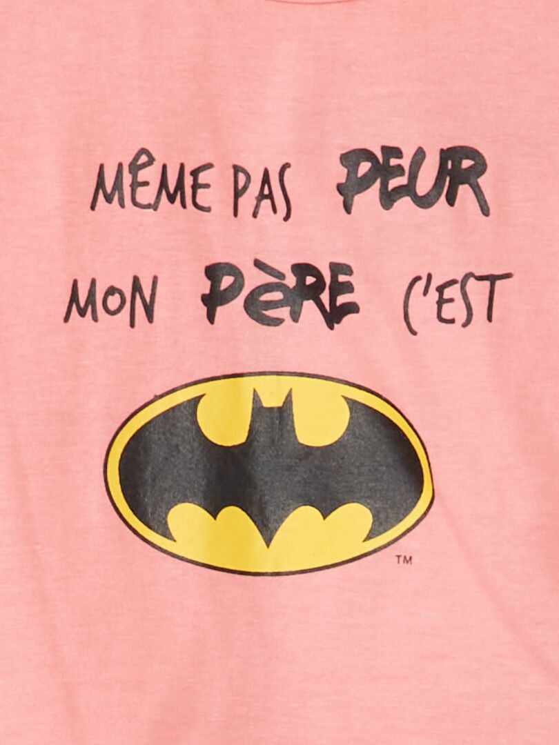 Batman T-shirt met korte mouwen - Roze