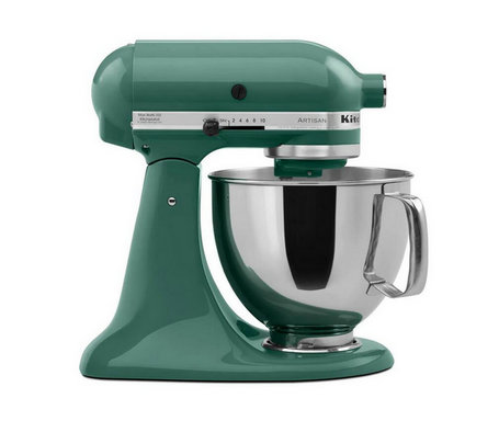 Artisan 5-Quart-Küchenmaschine mit 10 Geschwindigkeitsstufen, Lorbeerblatt-Design, Flachrührer, Schneebesen (6 Drähte) und Knethaken