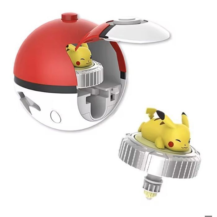 Pikachu Poké Ball Spinning Top Launcher – Pokémon Toy with Launcher – Children's Spinning Top – Gift for Boys/Girls
