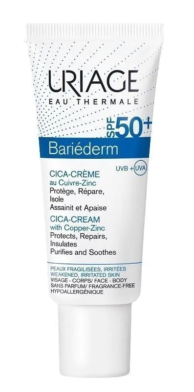 Uriage Bariederm Cica Krem regenerujący SPF50+