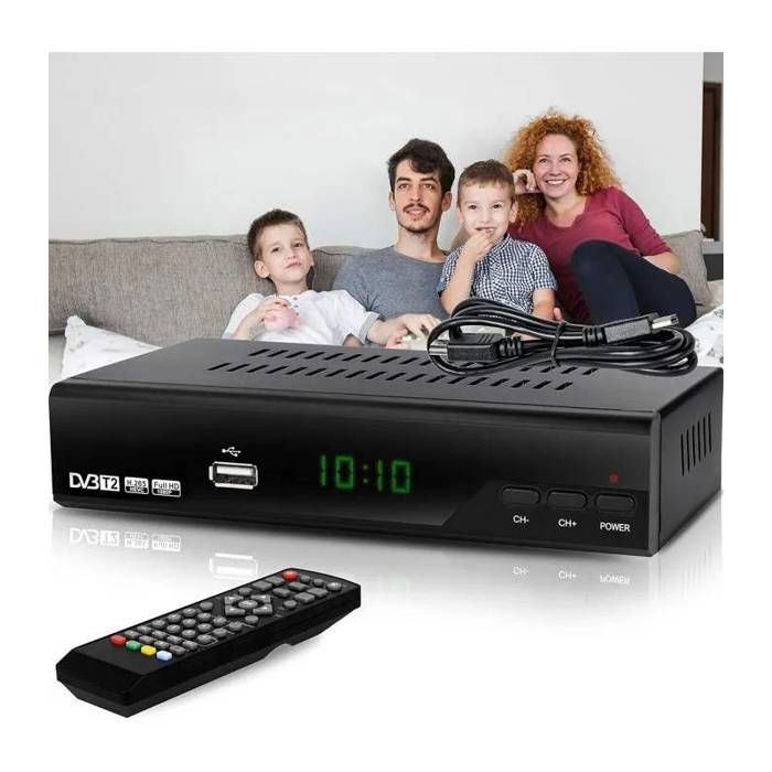 Decodificador DVB-T/T2 TNT - Full HD [1920 x 1080] HDMI MPEG-4 AVC MPEG-2 MP 1080i 1080P Estándar