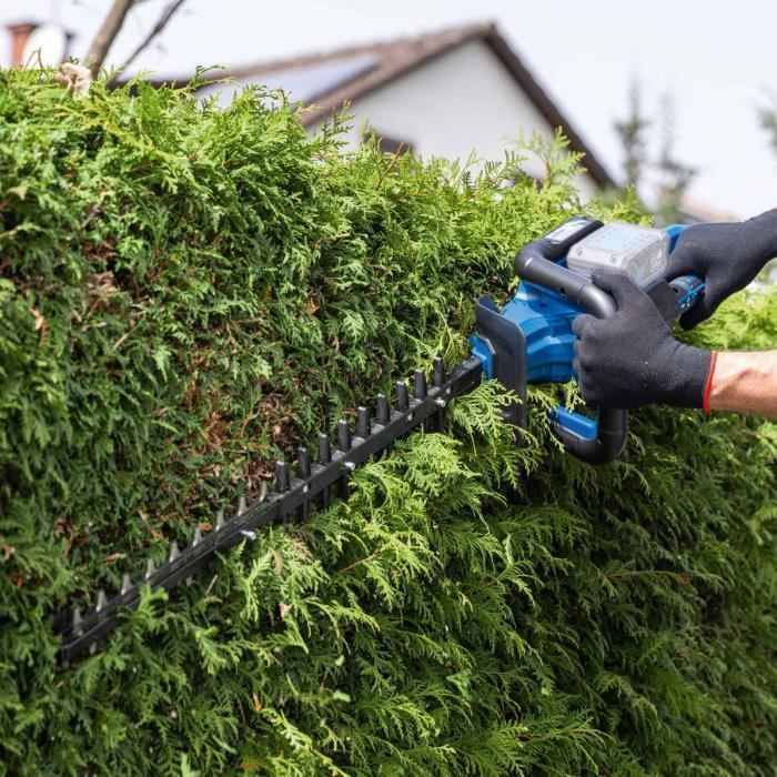 BC-HT720-X cordless hedge trimmer kit - 65cm cutting length - SCHEPPACH 20V IXES + 2 x 4Ah batteries + dual charger