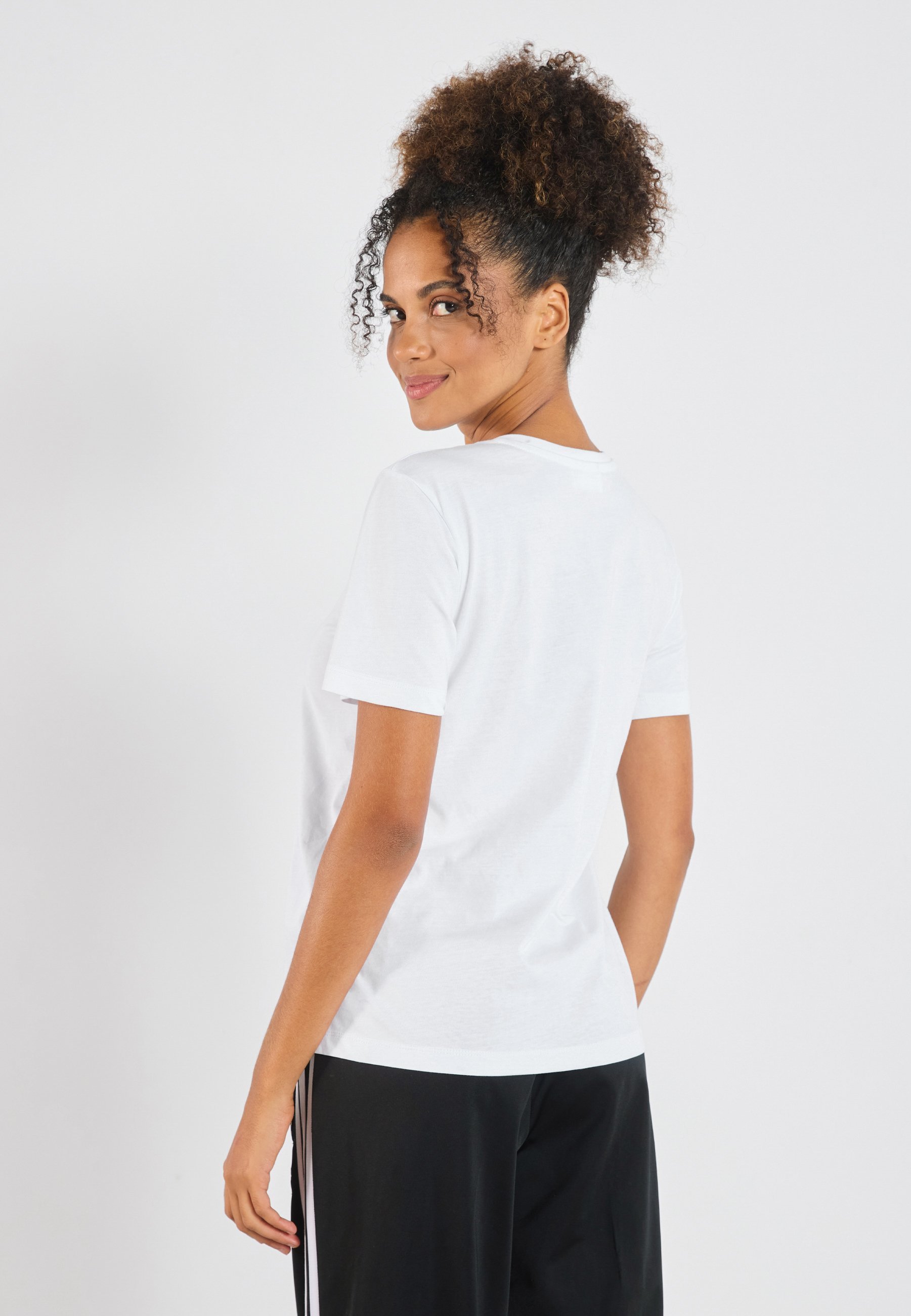 Even&Odd 2er-Pack – Bedrucktes T-Shirt – weiß/schwarz