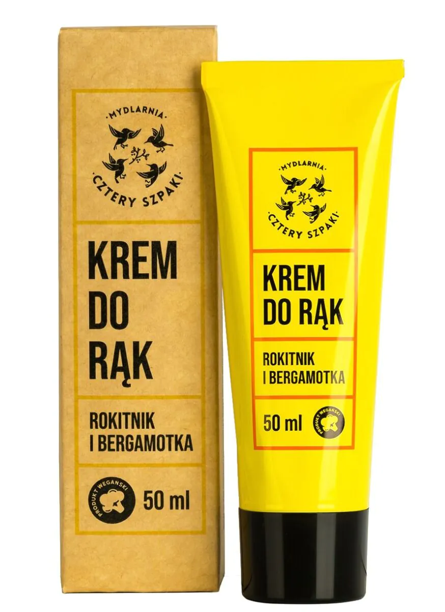 Mydlarnia Cztery Szpaki Krem do rąk, Rokitnik i Bergamotka