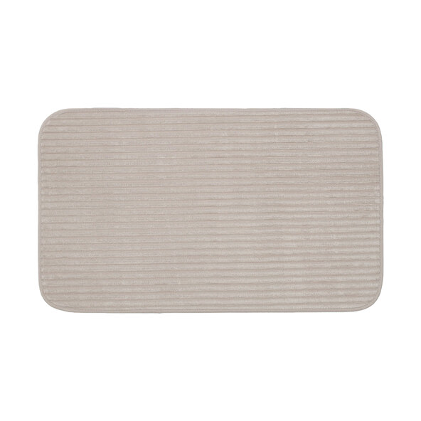Berlin bath mat in corduroy look, set of 2, 60 x 100 cm, taupe