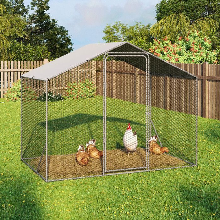 IDMARKET Kanalan aitaus 3 m² verkkoalusta 2,20 x 1,4 m galvanoitua terästä