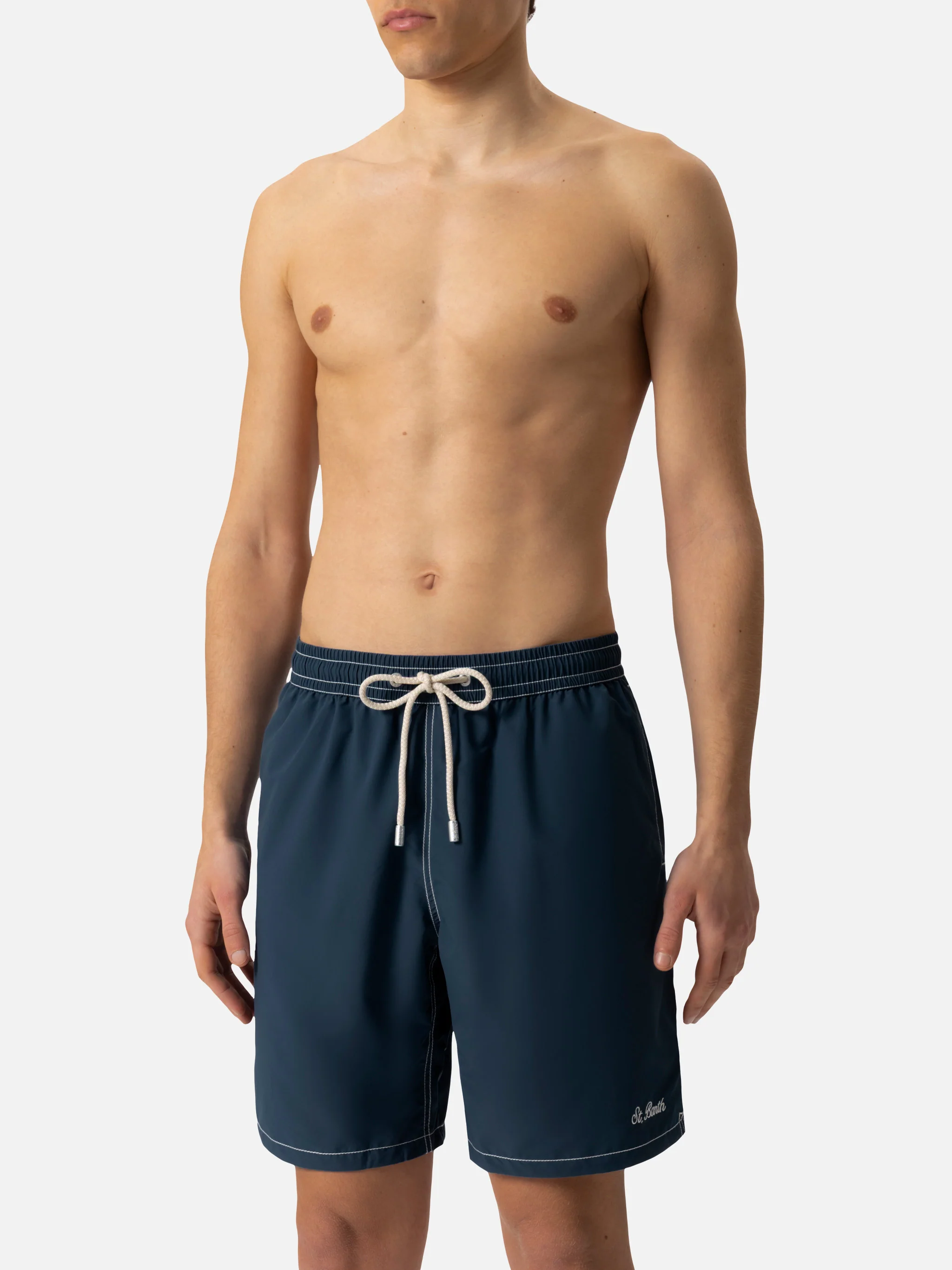 Patmos marineblauwe zwemkleding met lange mouwen