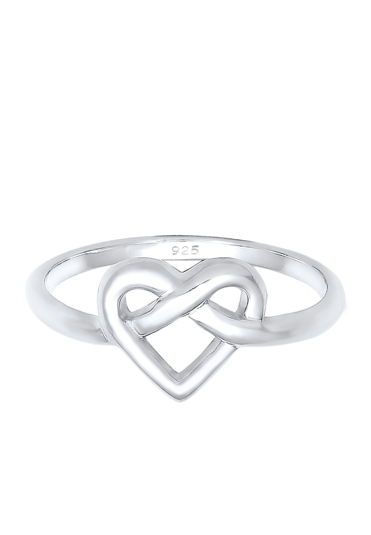 Elli Femme Bretzel au Coeur Motif Ludique en Argent Sterling 925