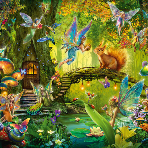 Fairies in the Forest, 200 pieces, with fairy wand