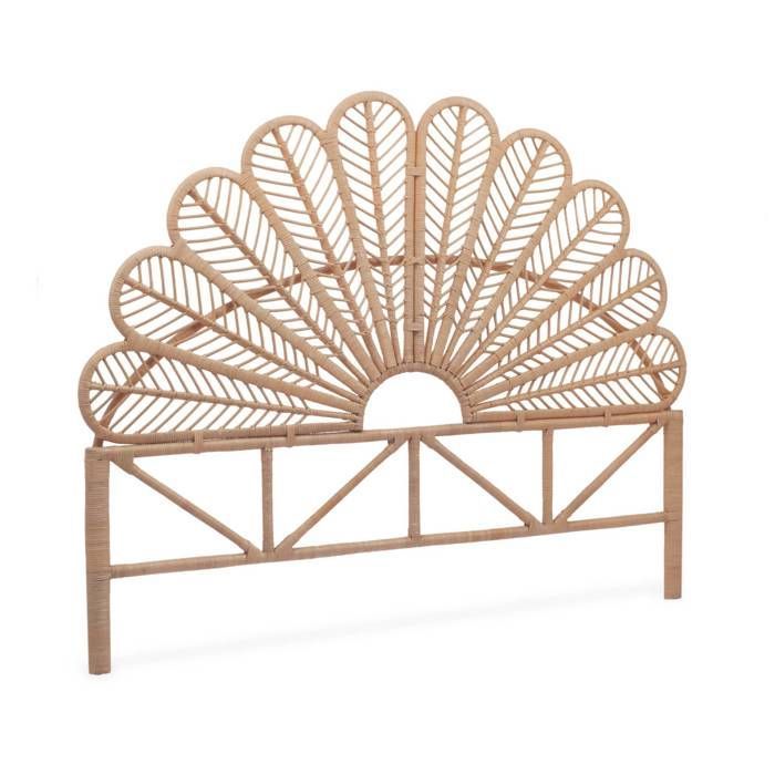 Tête de lit en rotin naturel  L 140 x P6 x H115cm