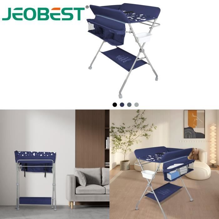 JEOBEST.TABLE - PLAN A LANGER Table à langer pour bébé Changez facilement les couches-les vêtements de bébé, 80*58*90cm