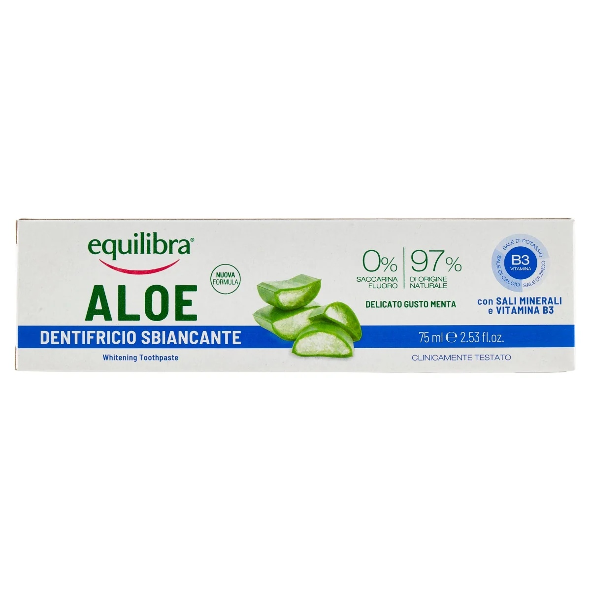 BALANCE Οδοντόκρεμα λεύκανσης Balance με αλόη 75ml με μενθόλη