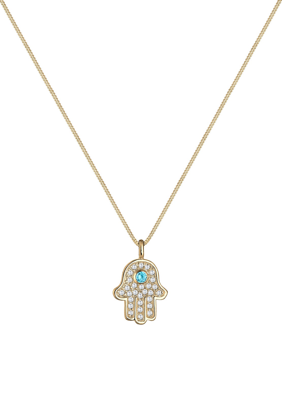 Elli Femme Pendentif Main Hamsa Uni avec Cristaux de Zircone en Argent Sterling 925
