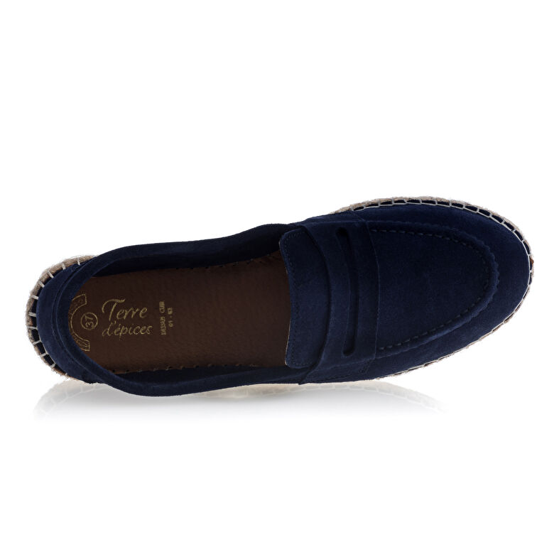 Espadrillas da donna blu con suola in corda