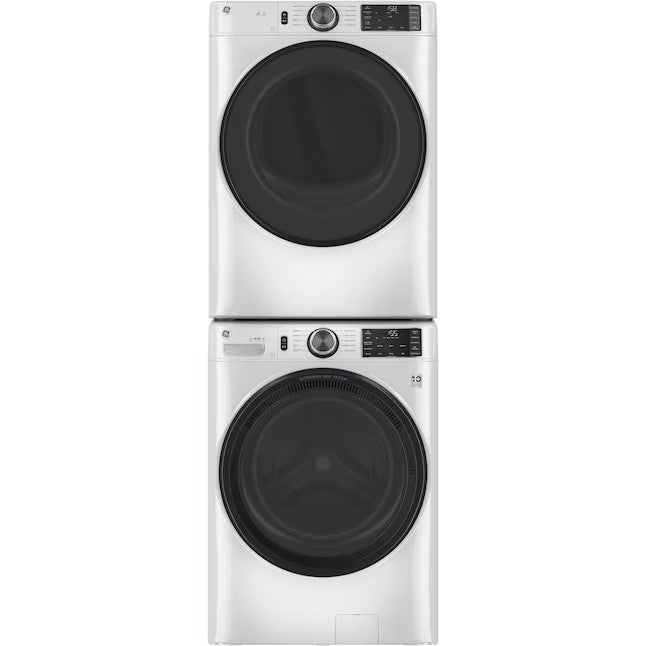 GE 7,8-Kubikfuß-Stapelbarer Smart-Elektro-Wäschetrockner (Weiß) ENERGY STAR