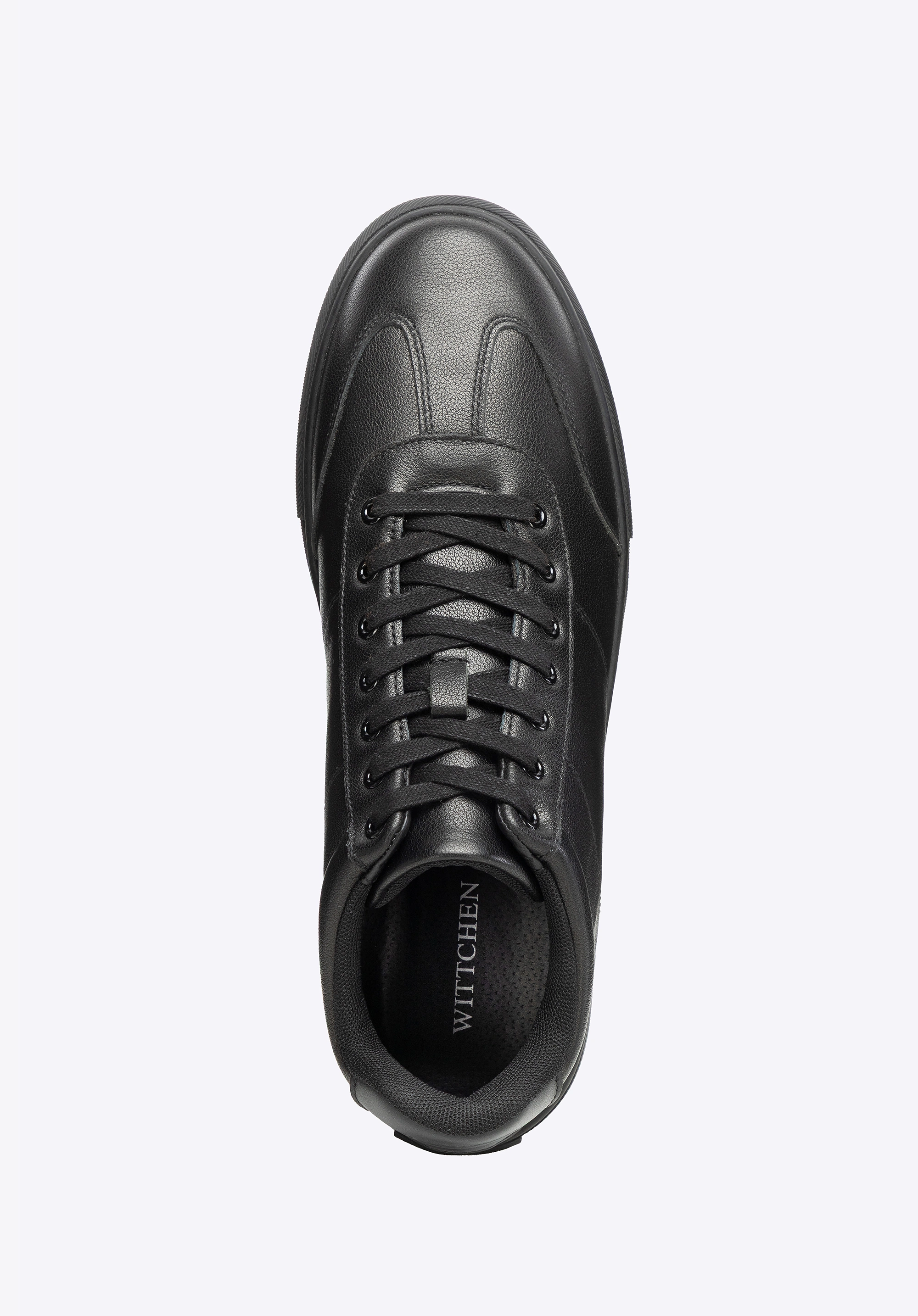 Męskie sneakersy z naturalnej skóry licowej czarne