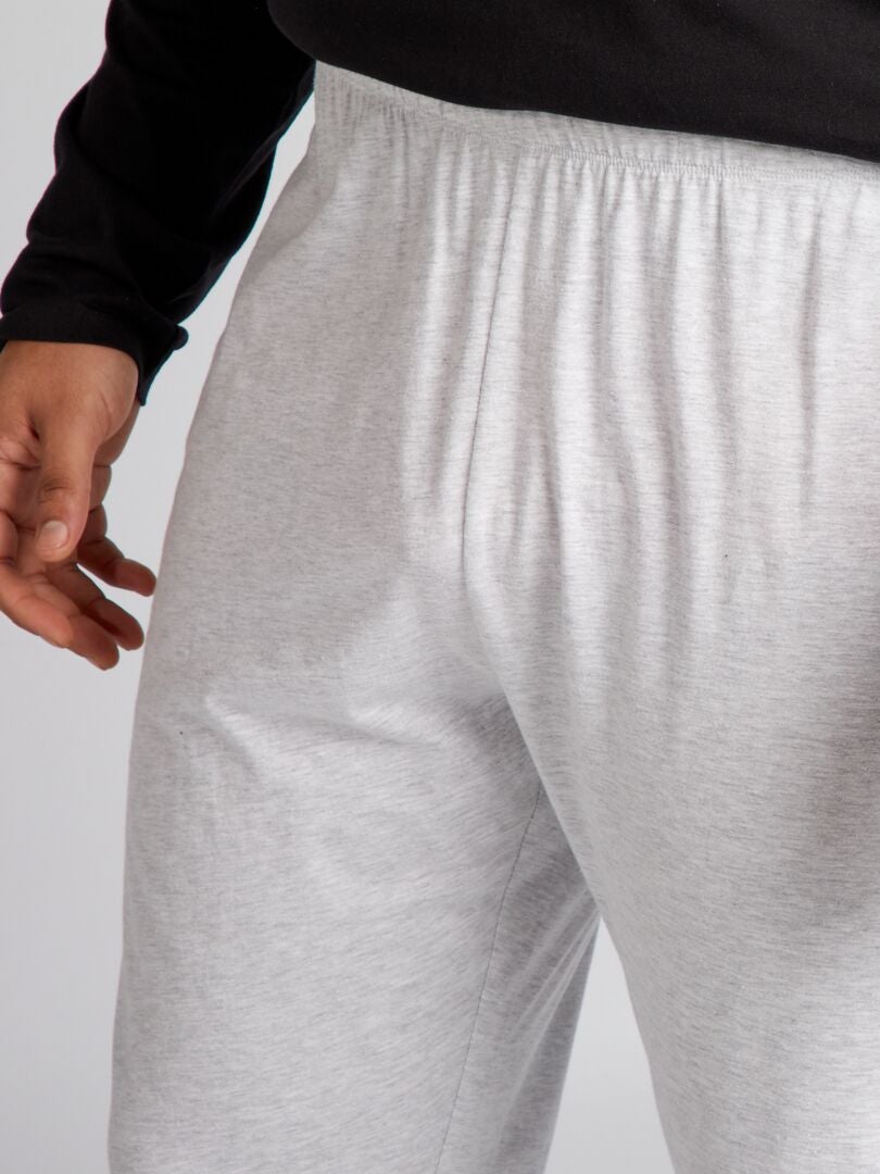 Pijama de una pieza - 2 piezas - NEGRO