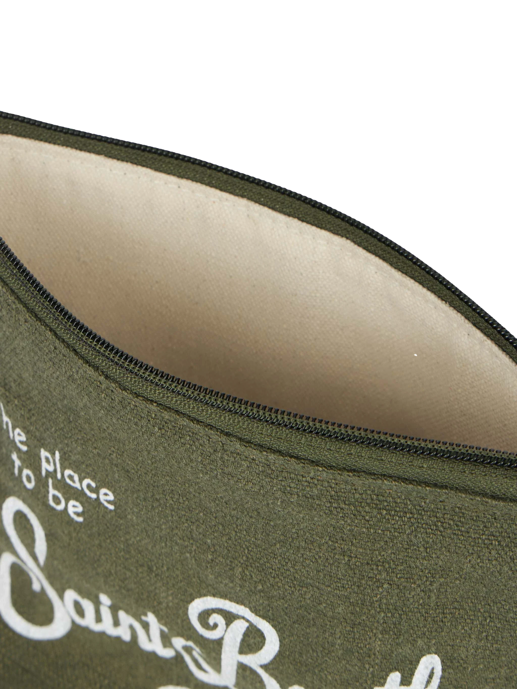 Pochette Aline aus Linolean Verde Militare