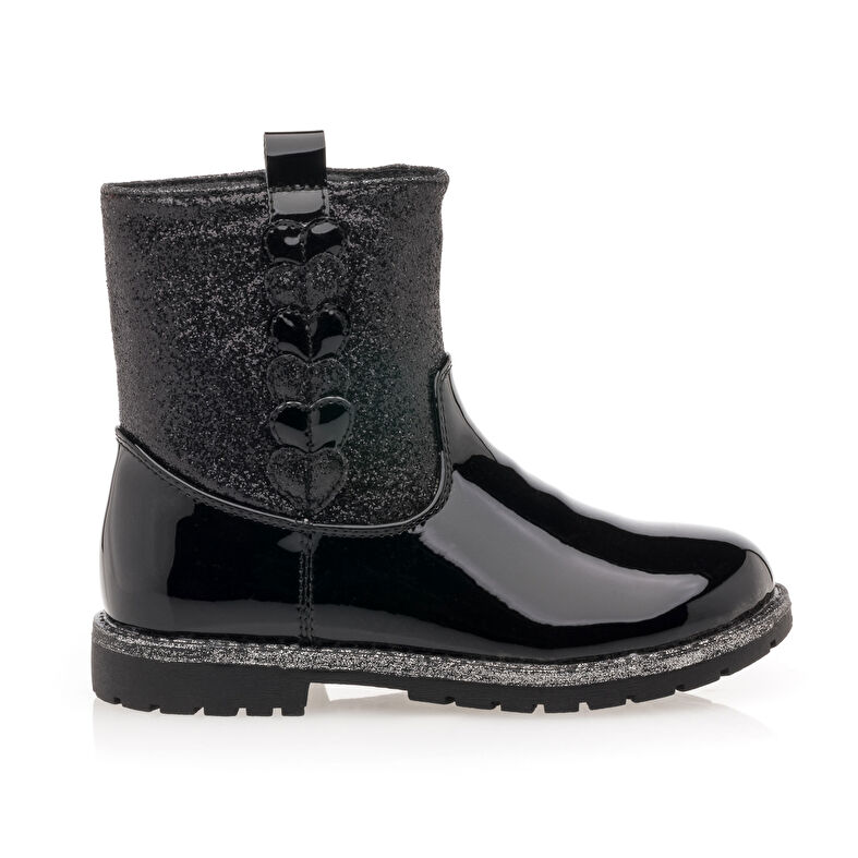 Schwarze Mädchenstiefel/Stiefeletten