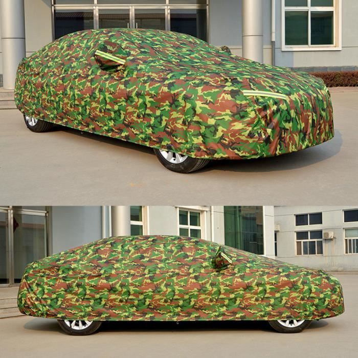 Funda para coche - LEOCLOTHO - Camuflaje - 3M - Impermeable - Reflectante