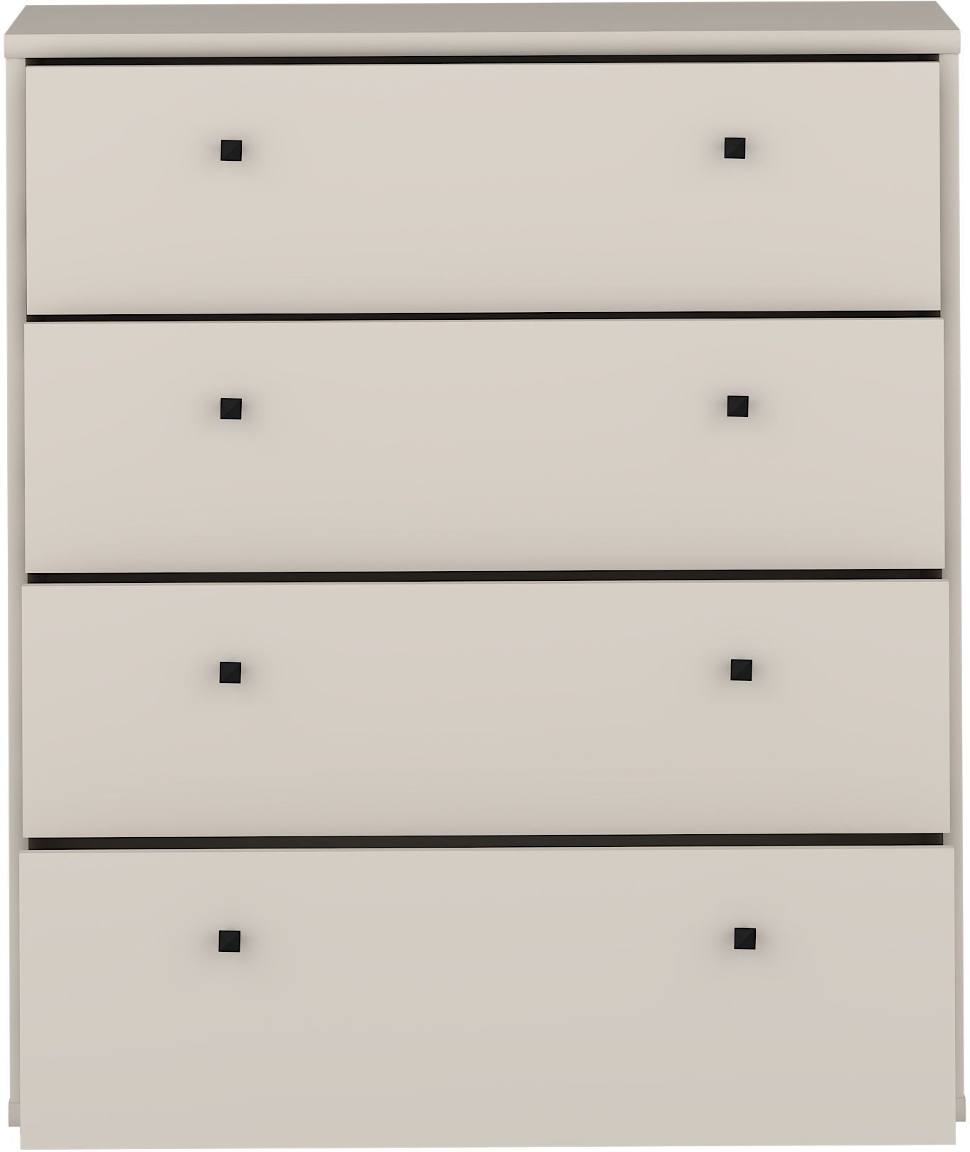Commode TEMPRA 4 Tiroirs - Décor cachemire – L 73,7 × P 34,8 × H 85,5 cm