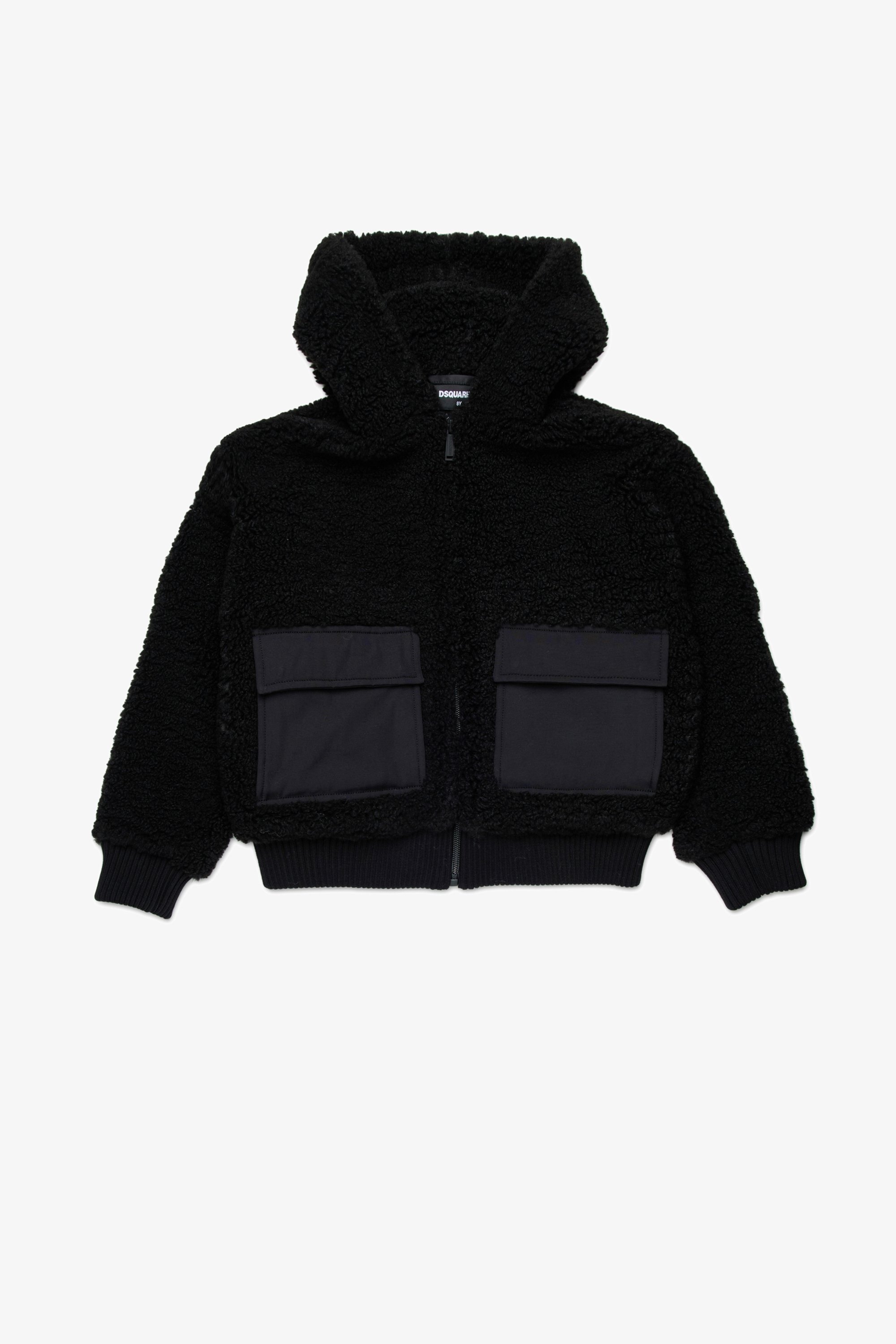 Dsquared2 ICON - Flísová bunda - čierna