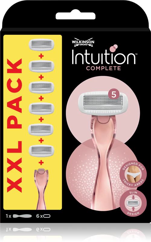 Wilkinson Sword Intuition Komplettrasierer + 6 Ersatzköpfe.