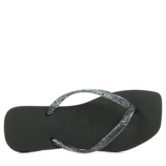 Infradito - Havaianas - Logo quadrato metallizzato - Nero - Adulto - Unisex