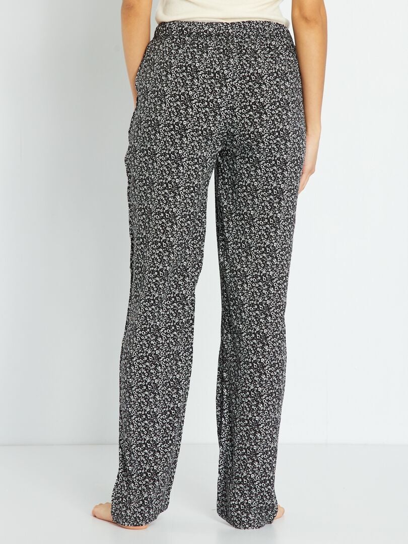 Pantalones de pijama suaves - NEGRO