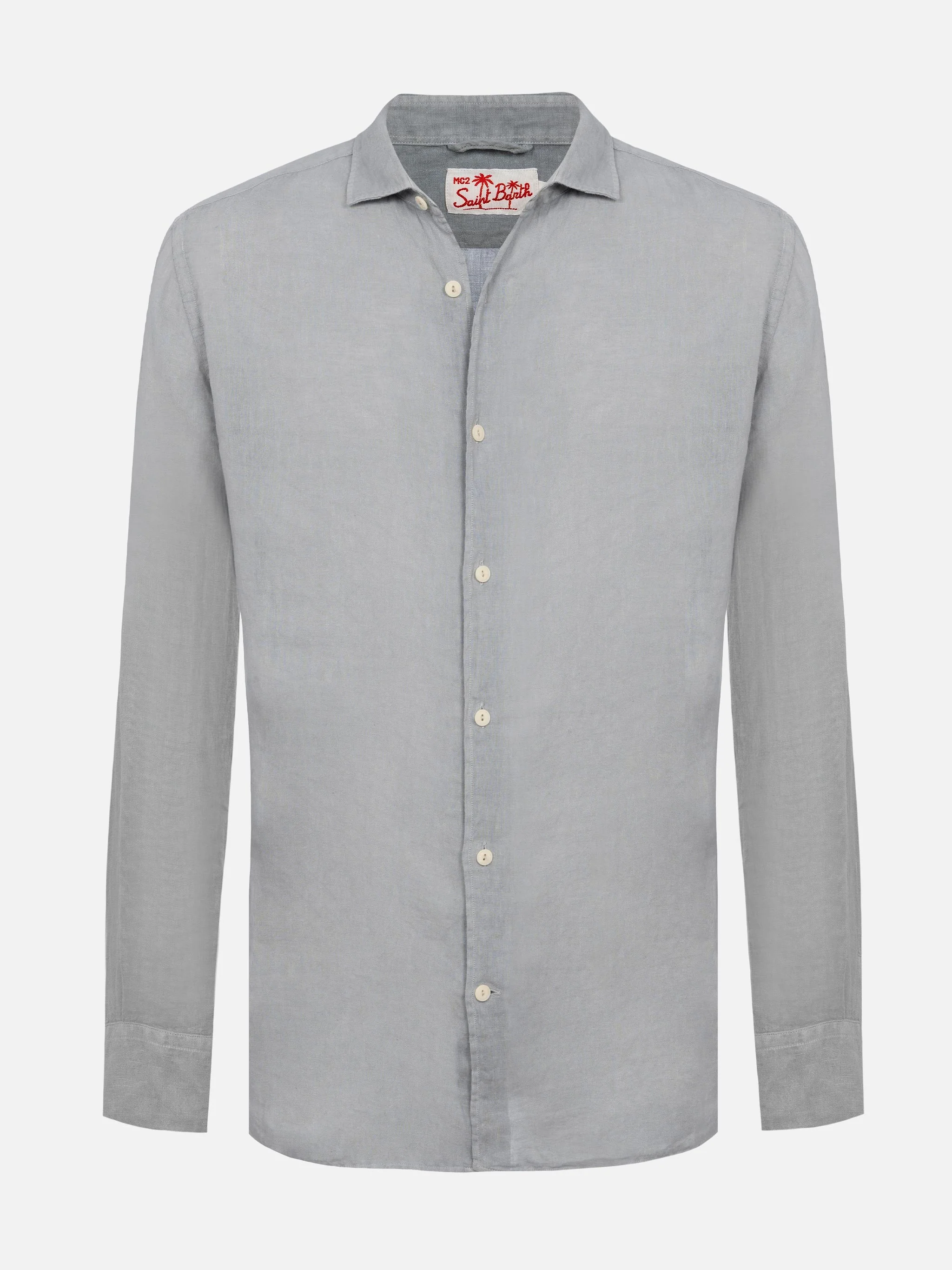 Pamplona-shirt in grijs linnen