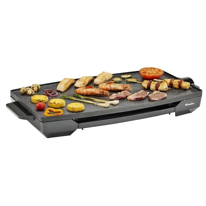 Simeo Plancha électrique effet pierre 2200w 59x34cm - cv502