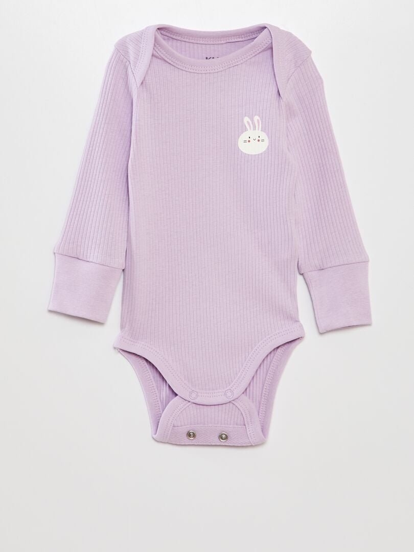 Conjunto de body de manga larga - MORADO