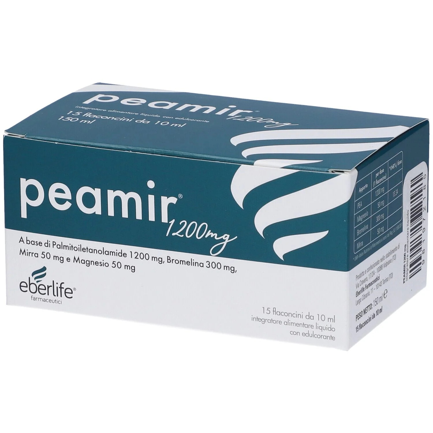 EBERLIFE PHARMACEUTICALS Peamir 1200 15fl 10ml